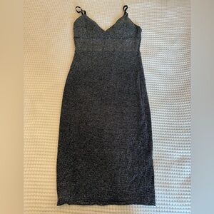 Little Black & Silver Glitter Dress